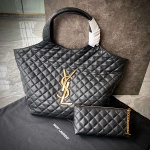 YSL Icare Maxi Shopping Bag In Quilted Lambskin