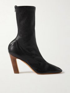 Leather ankle boots