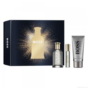 Kit Perfume Hugo Boss Bottled Eau de Parfum Masculino 100 ml + Miniatura 10 ml + Gel De Banho 100 ml