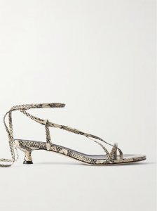 Paige snake-effect leather sandals