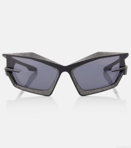 GivenchyGiv Cut crystal-embellished shield sunglasses