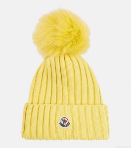 MonclerLogo virgin wool beanie