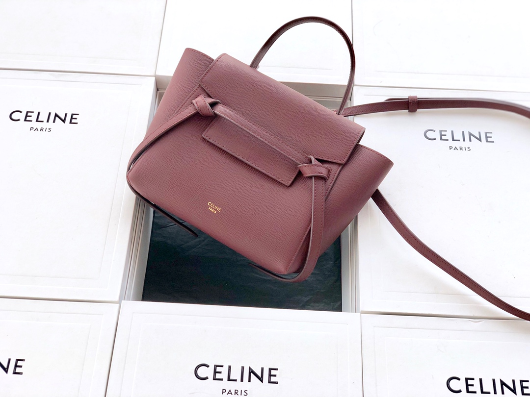 CELINE HANDBAG coral red