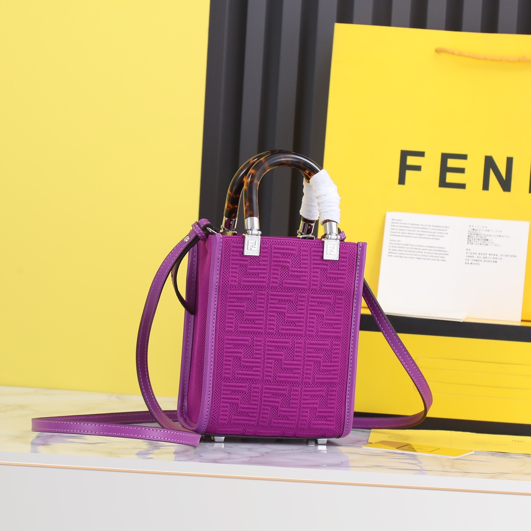 FENDI HANDBAG purple red