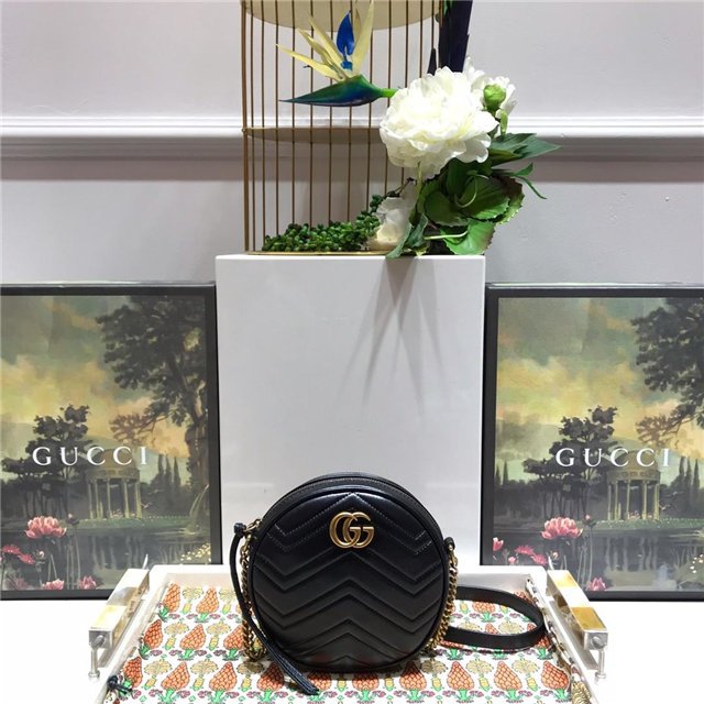 GG Marmont Mini Round Shoulder Bag (Varied Colors)