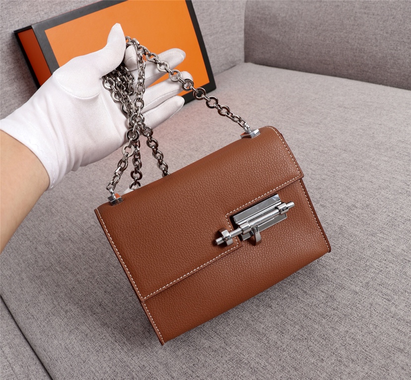 HERMES HANDBAG brown