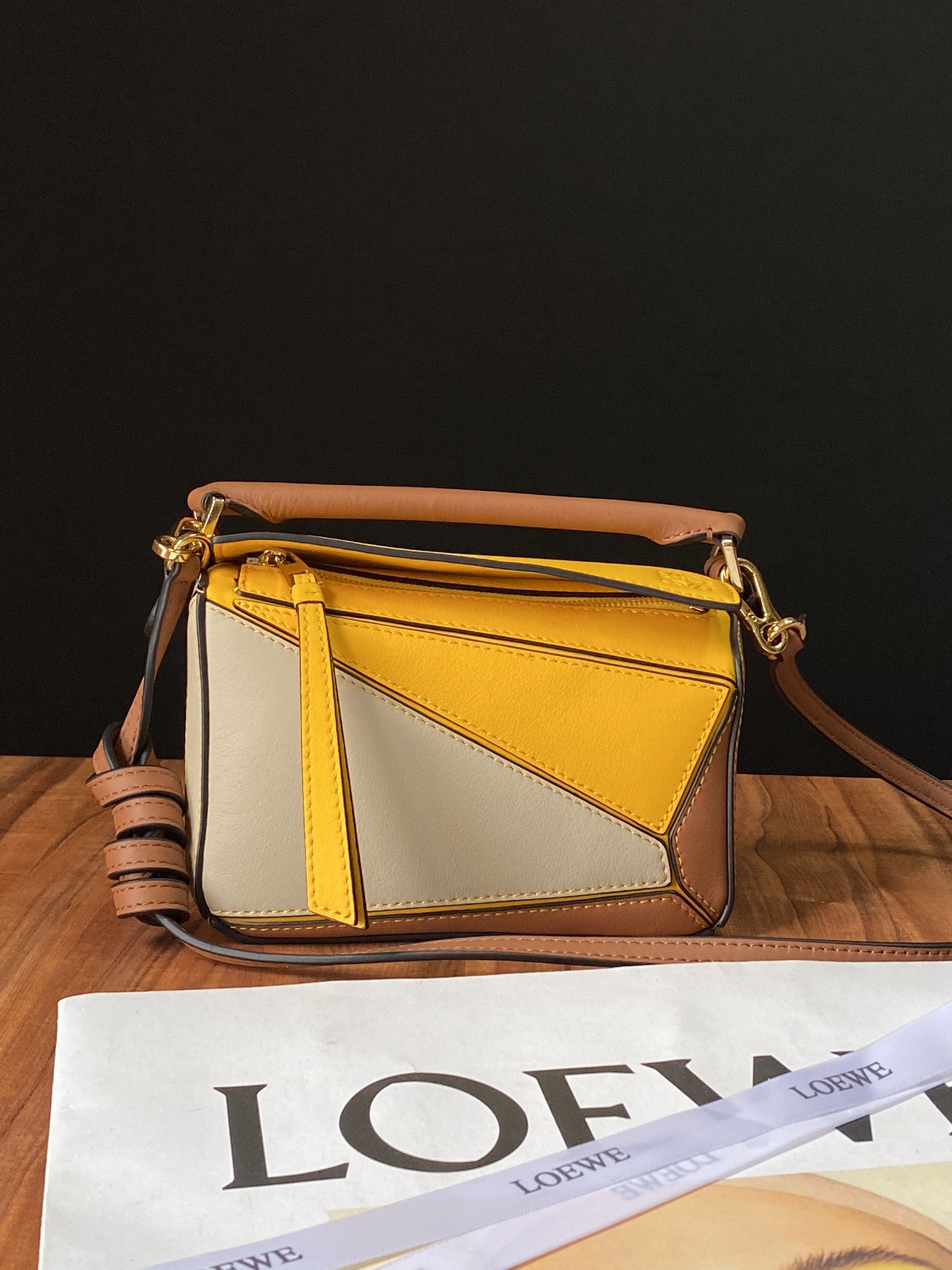 LOEWE HANDBAG Yellow and Pale yellow Patchwork