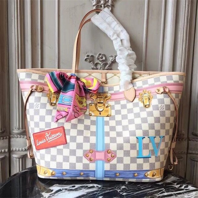 Louis Vuitton Neverfull MM Damier Azur Canvas