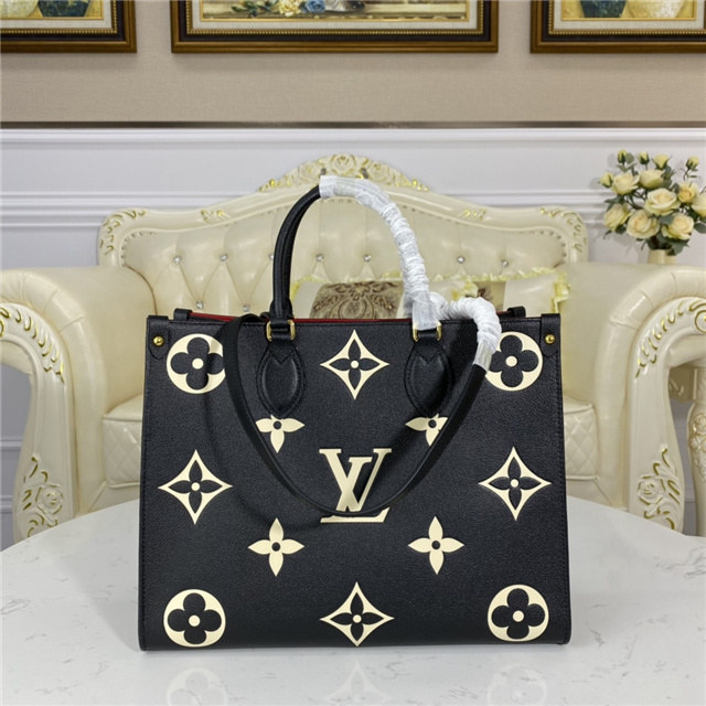 Louis Vuitton OnTheGo MM Monogram Empreinte Leather Black