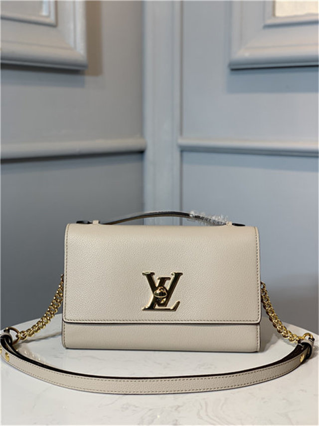 Louis Vuitton Lockme Clutch Greige