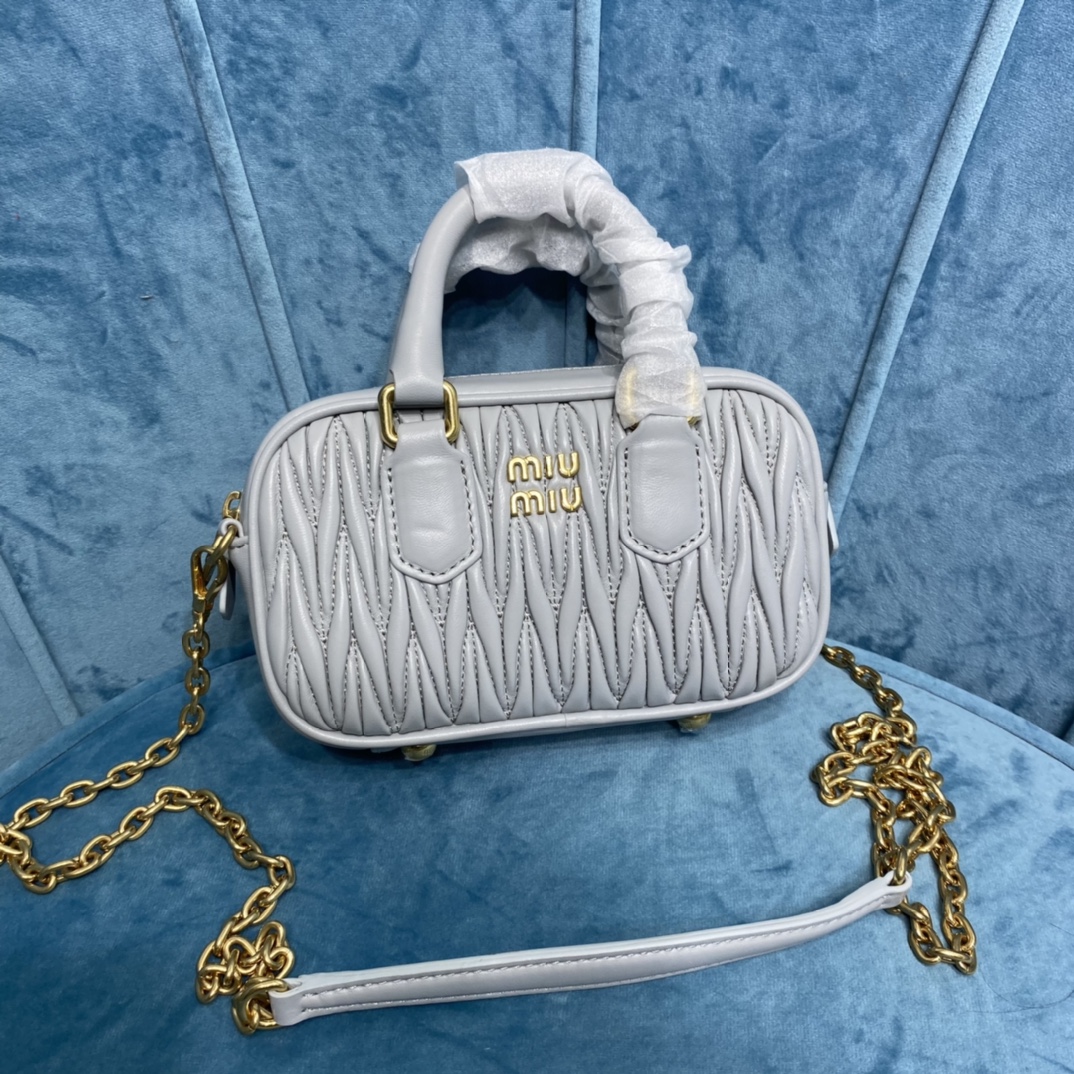 MIU MIU HANDBAG Blue Gray