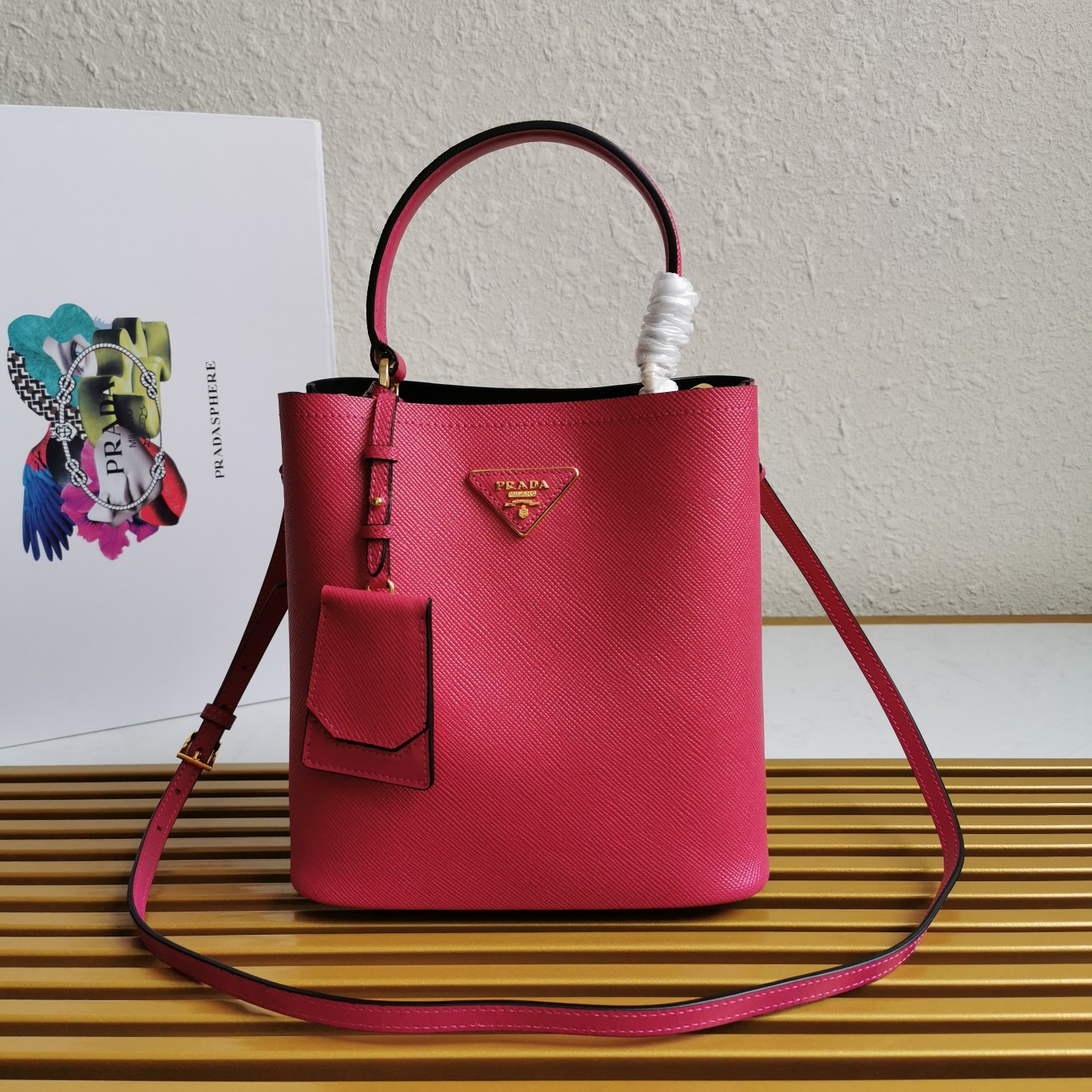 PRADA HANDBAG dark pink