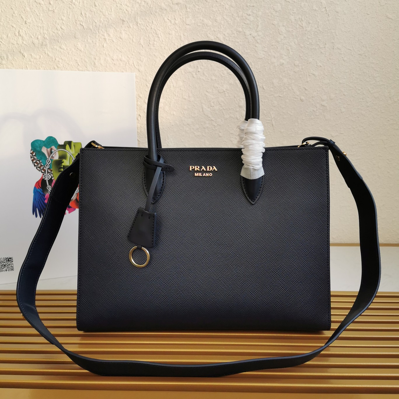 PRADA HANDBAG CLASSIC dark blue