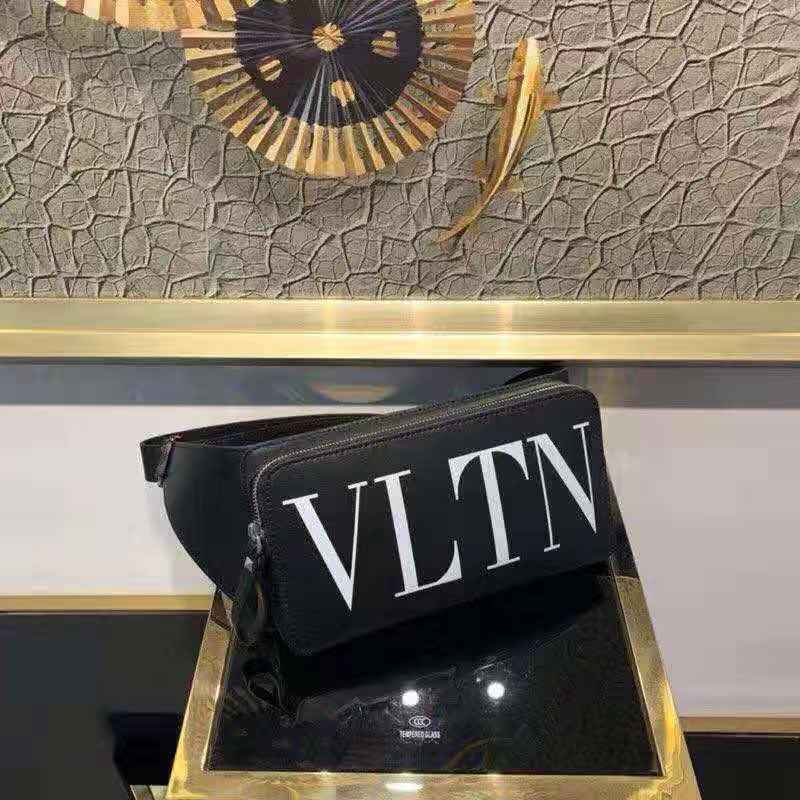 Valentino Print Leather Belt Bag VLTN