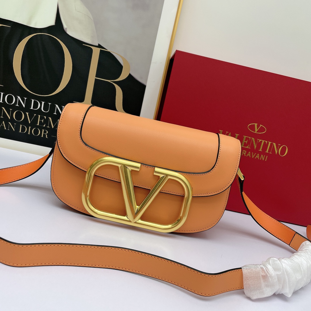 Valentino Garavani MAXI Crossbody Bag orange