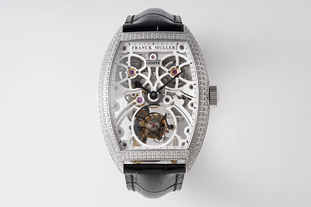 Franck Muller 55.3 * 39CINTR É E CURVEX series hollow tourbillon watch