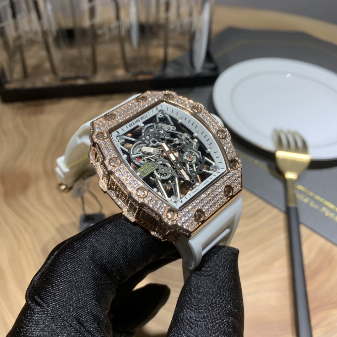 Richard Mille RM035-AMERICA5 Full Diamond-set Skeleton Watch