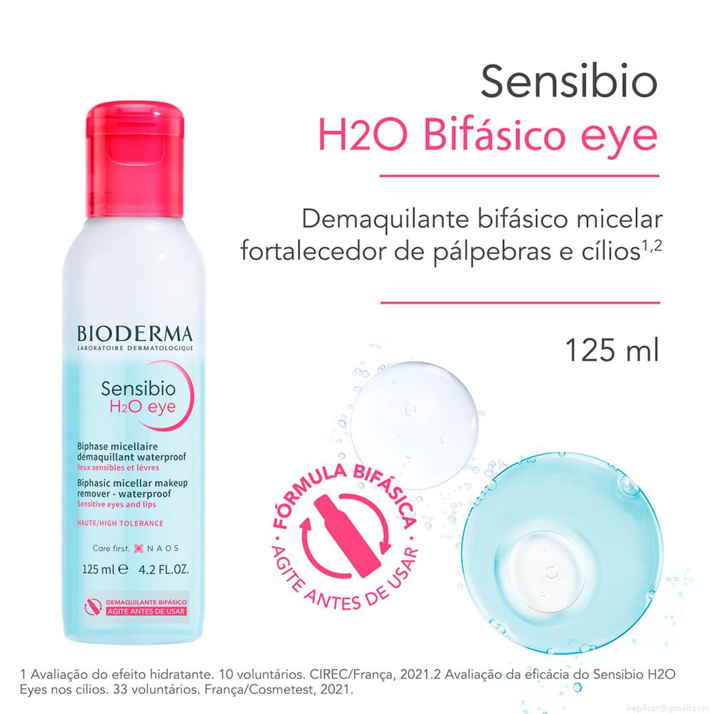 Demaquilante Bifásico Bioderma Sensibio H2O Eye 125 ml