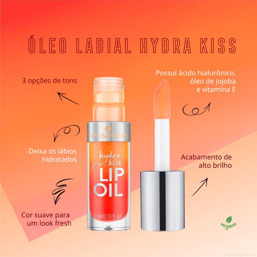 Óleo Labial Cintilante Essence Hydra Kiss 02 Honey, Honey! 4 ml