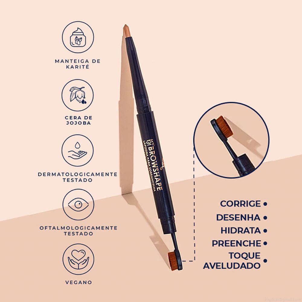 Lápis para Sobrancelha Matte Bruna Tavares BT Browshape Granite 0,25 g