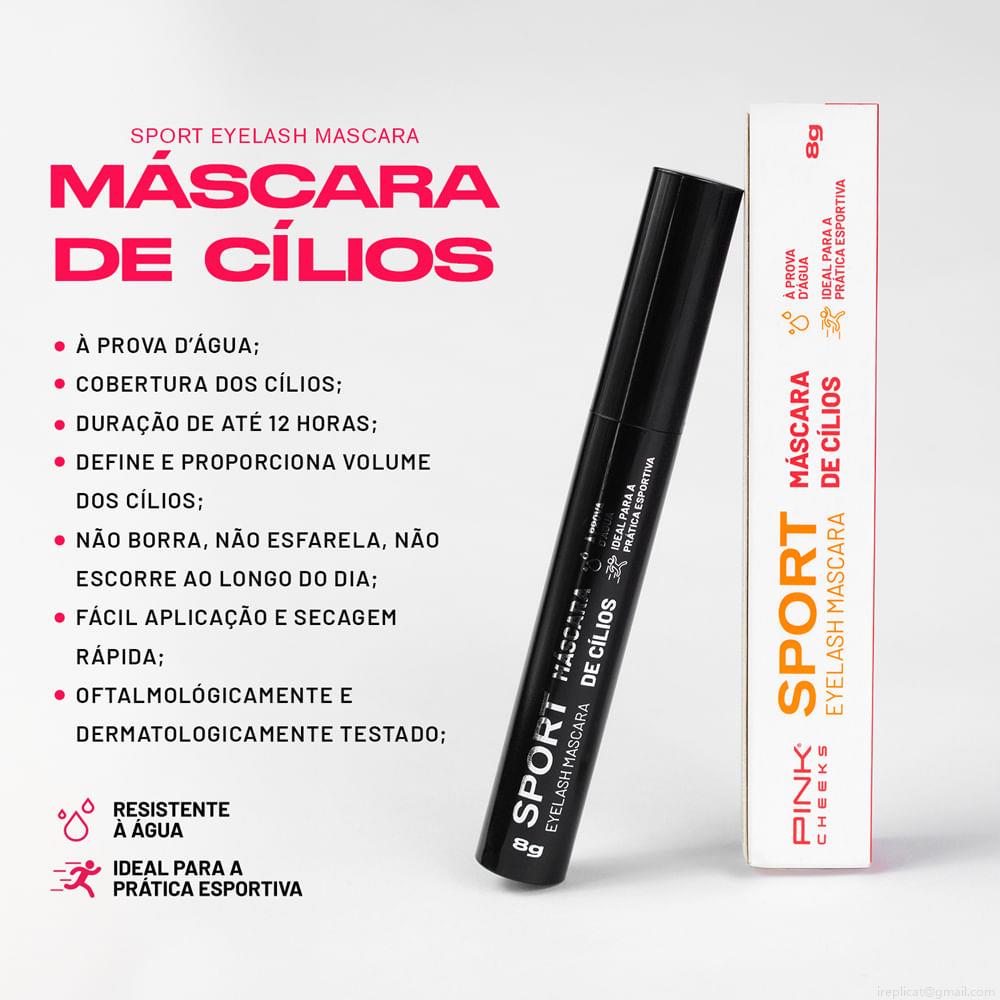 Máscara de Cílios Pink Cheeks Sport Eyelash Preto 8 g