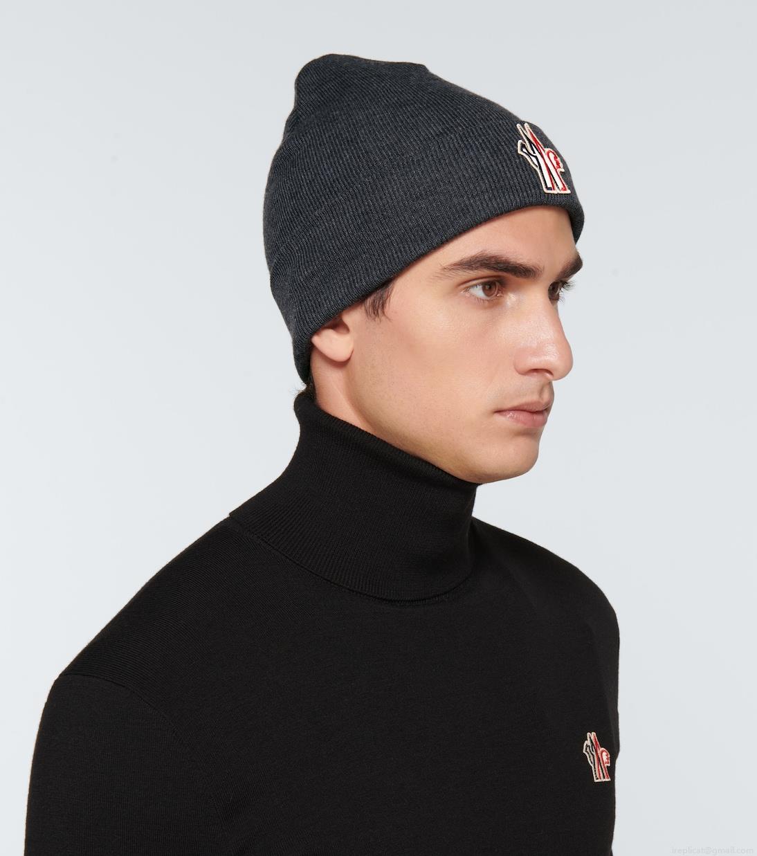 Moncler GrenobleKnitted wool beanie