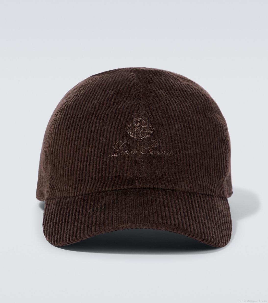 Loro PianaLogo corduroy baseball cap