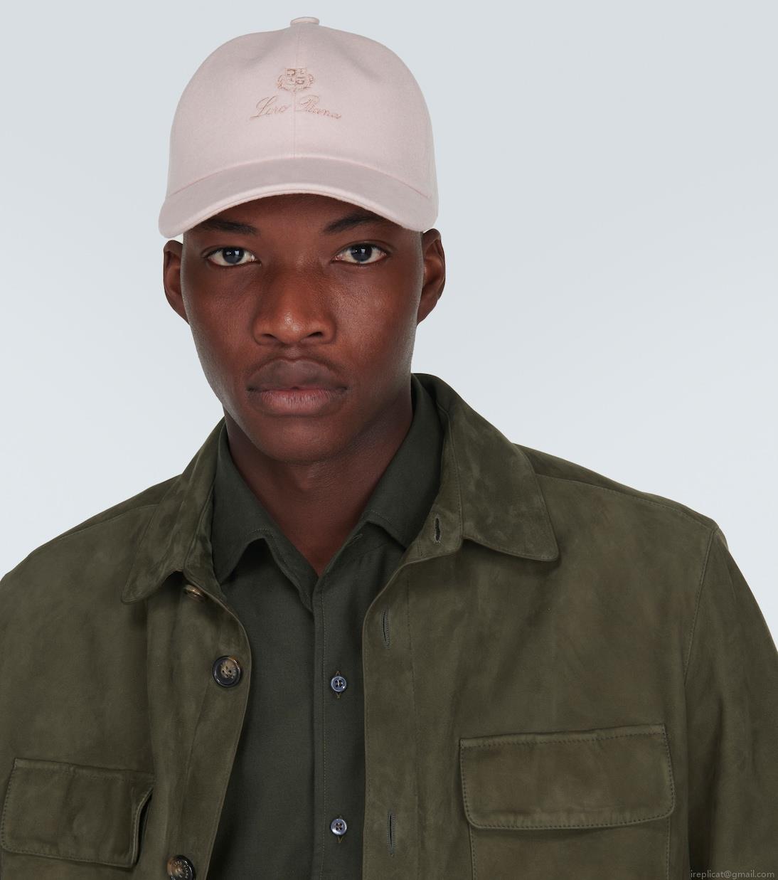 Loro PianaLogo cashmere velvet baseball cap