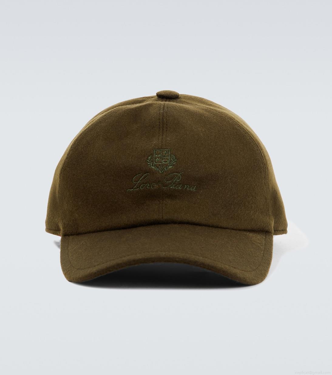 Loro PianaLogo cashmere velvet baseball cap