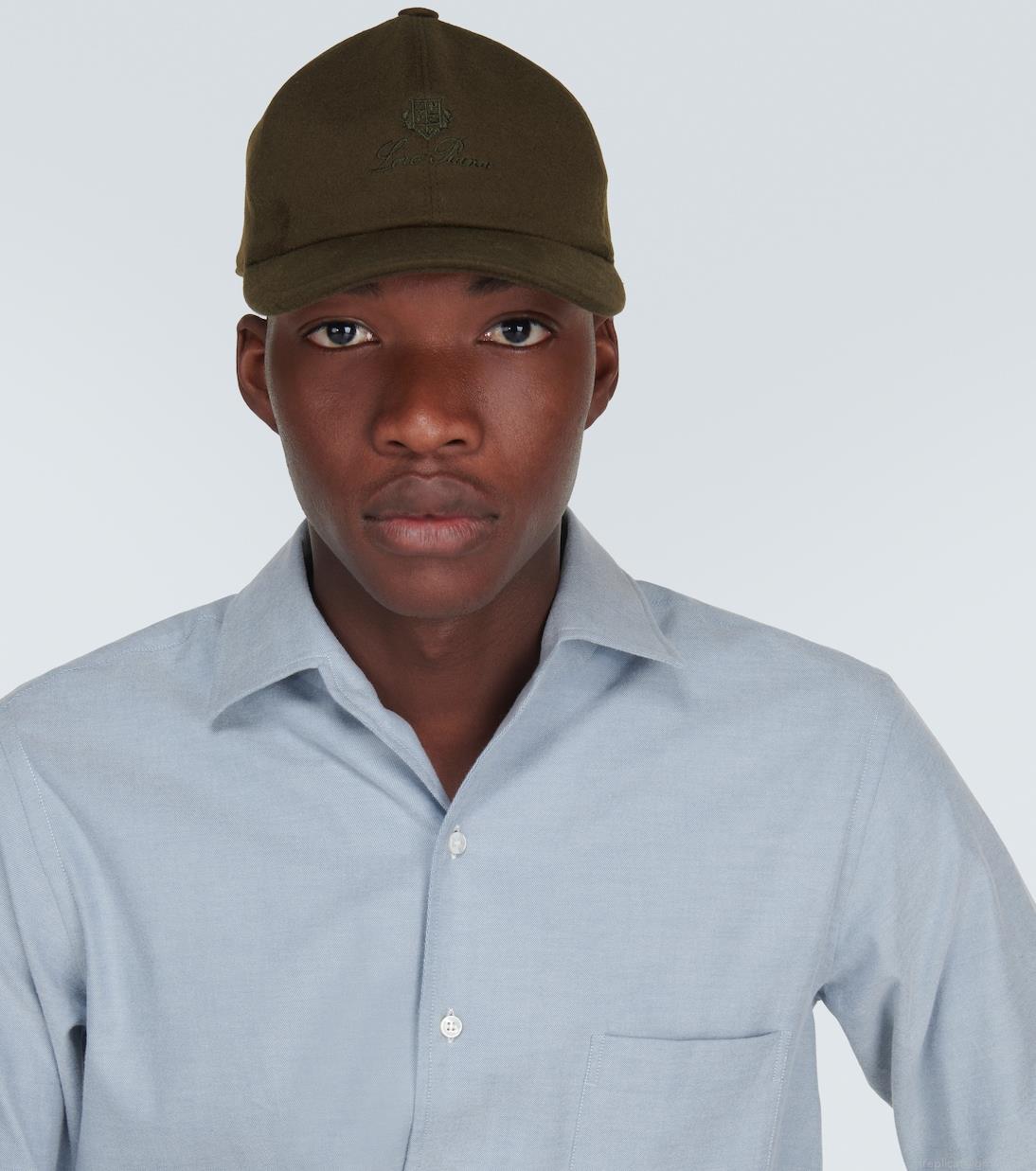 Loro PianaLogo cashmere velvet baseball cap