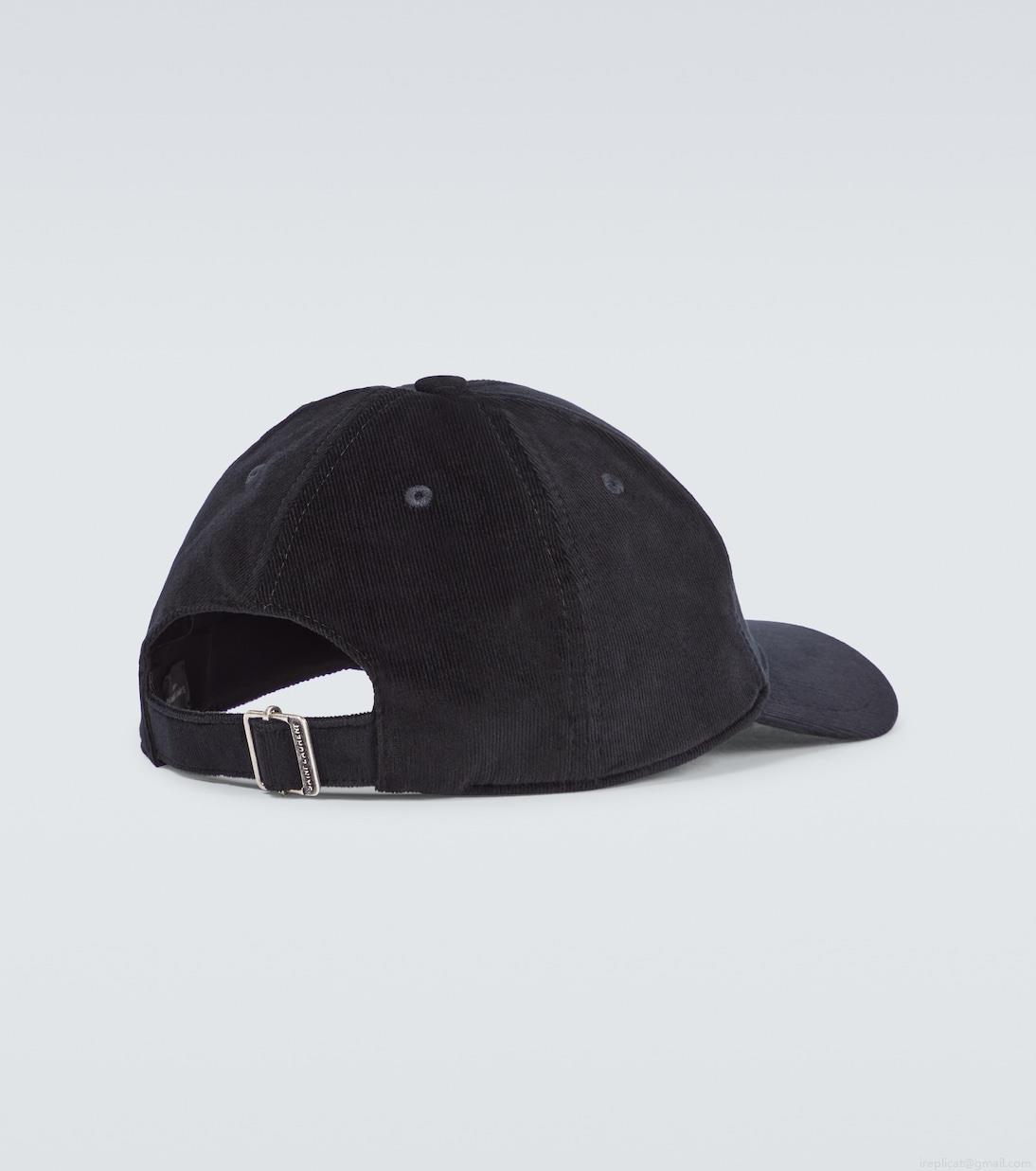 Saint LaurentLogo corduroy baseball cap