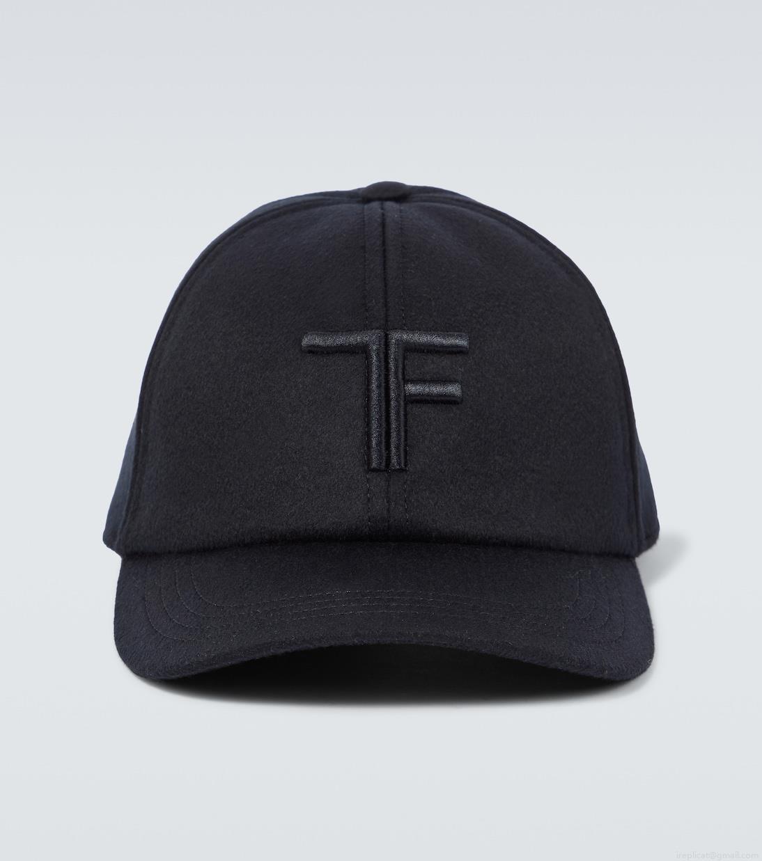 Tom FordLogo embroidered cashmere baseball cap