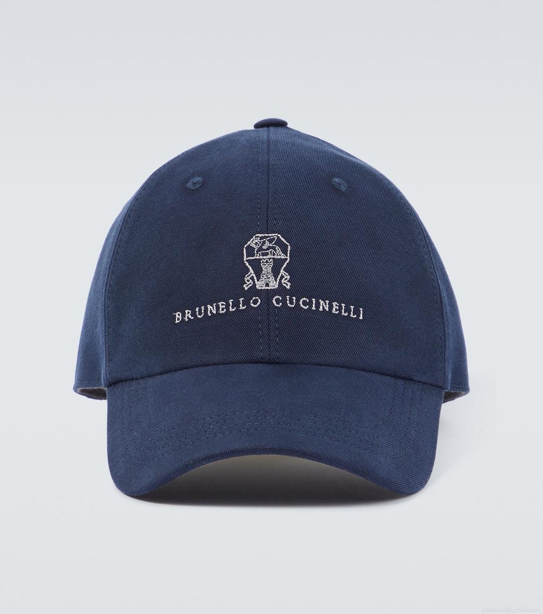 Brunello CucinelliLogo cotton baseball cap