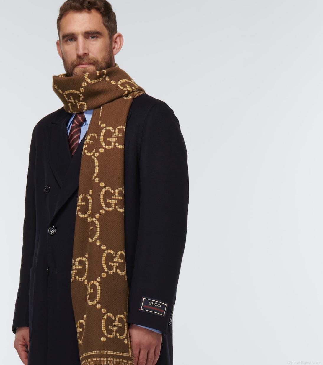 GucciGG wool jacquard scarf