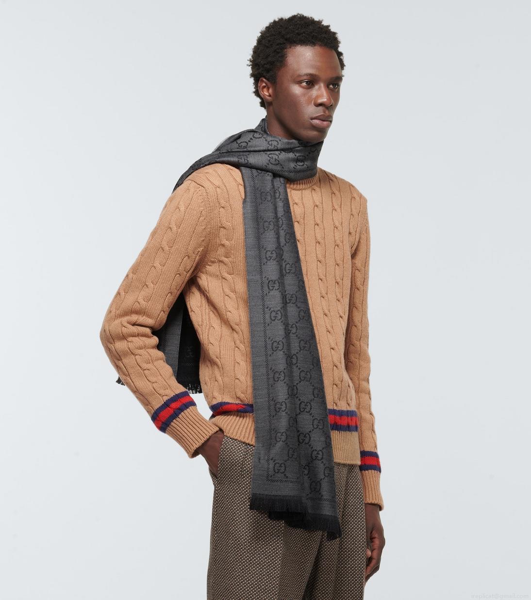 GucciGG wool jacquard scarf