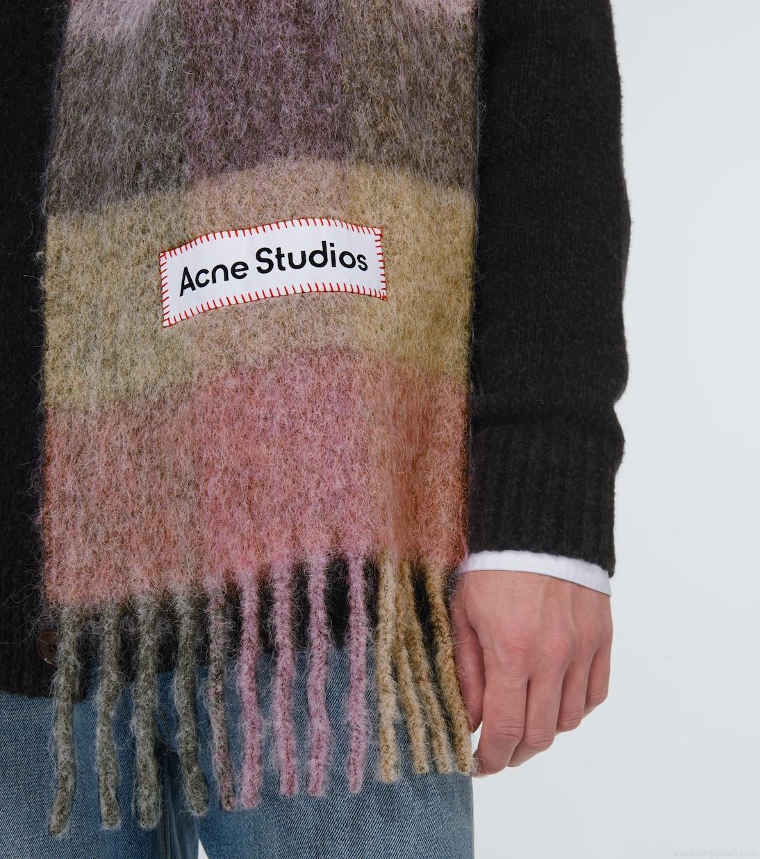 Acne StudiosChecked wool-blend scarf