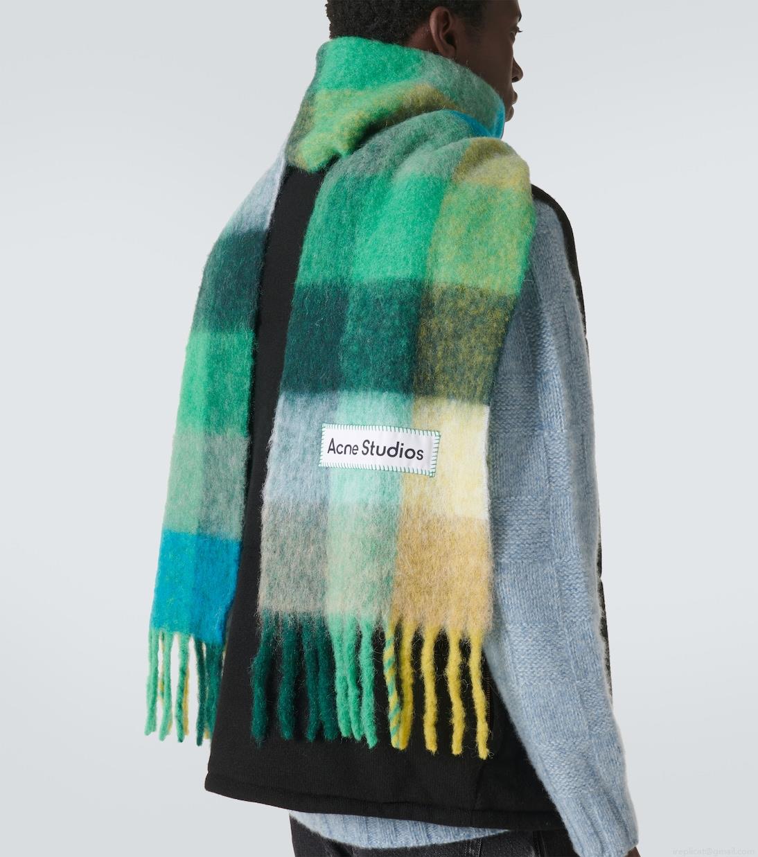 Acne StudiosChecked wool-blend scarf