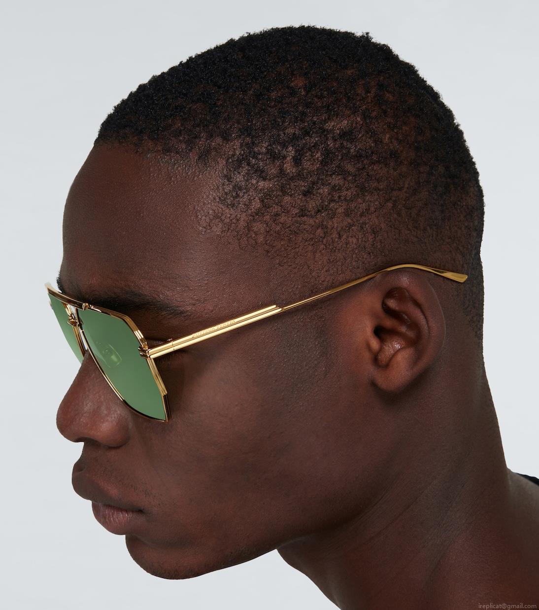 Bottega VenetaMetal-frame sunglasses