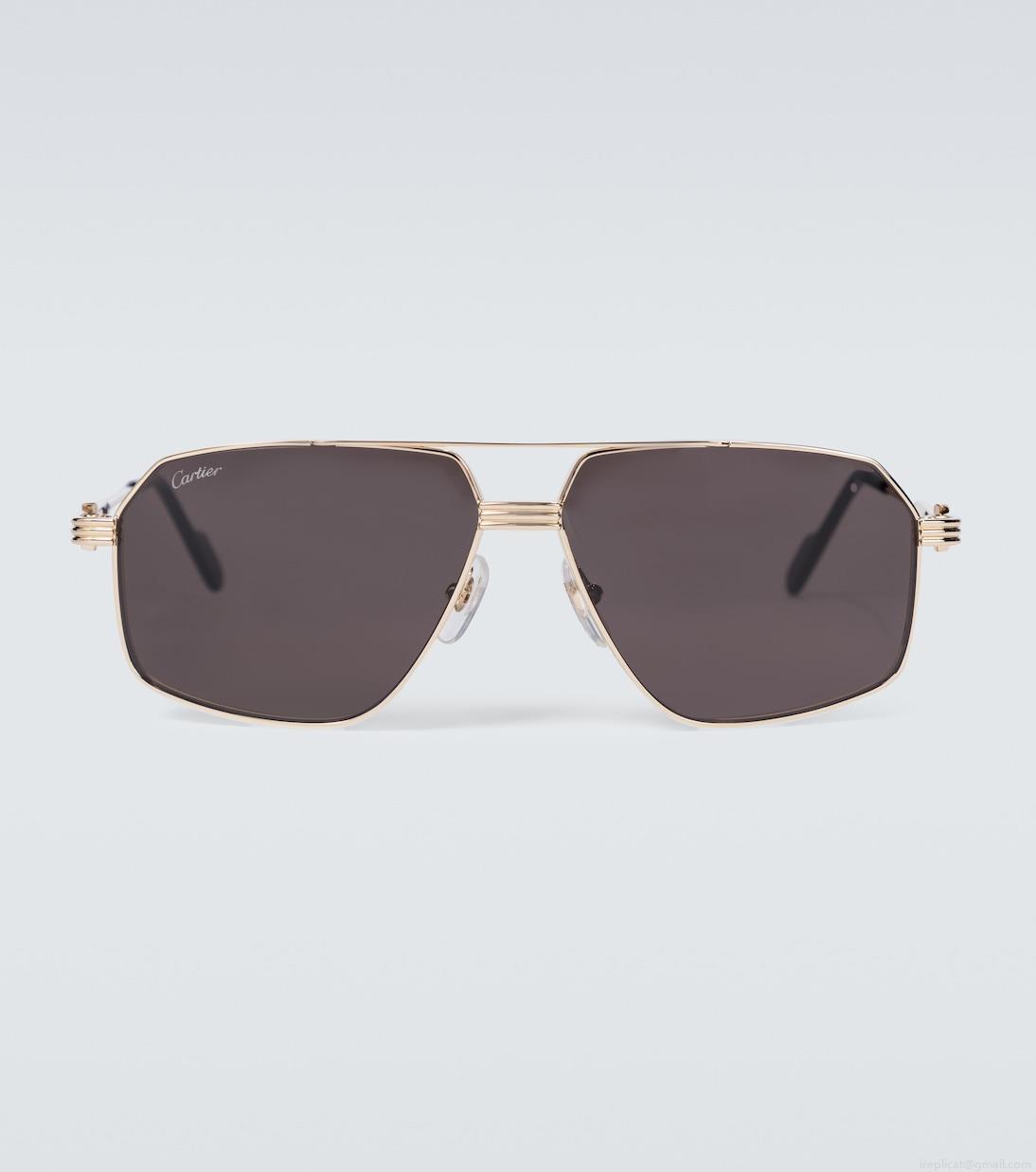 Cartier Eyewear CollectionMetal aviator sunglasses