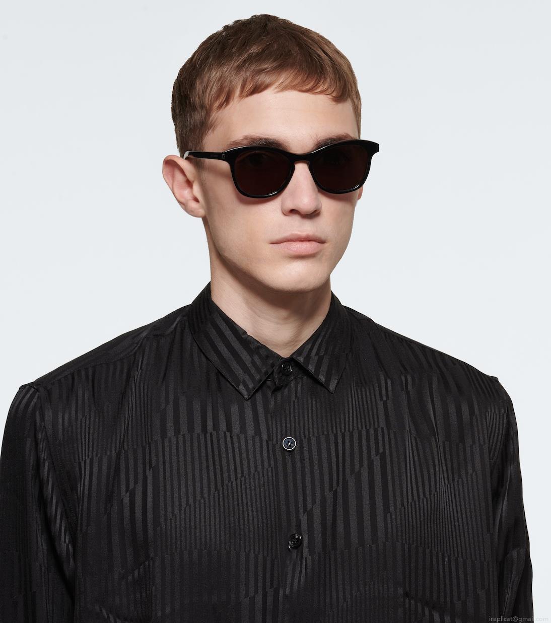 Saint LaurentRound-frame acetate sunglasses