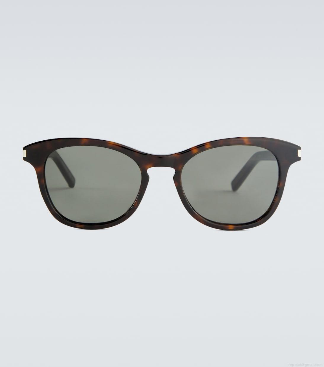 Saint LaurentRound-frame acetate sunglasses