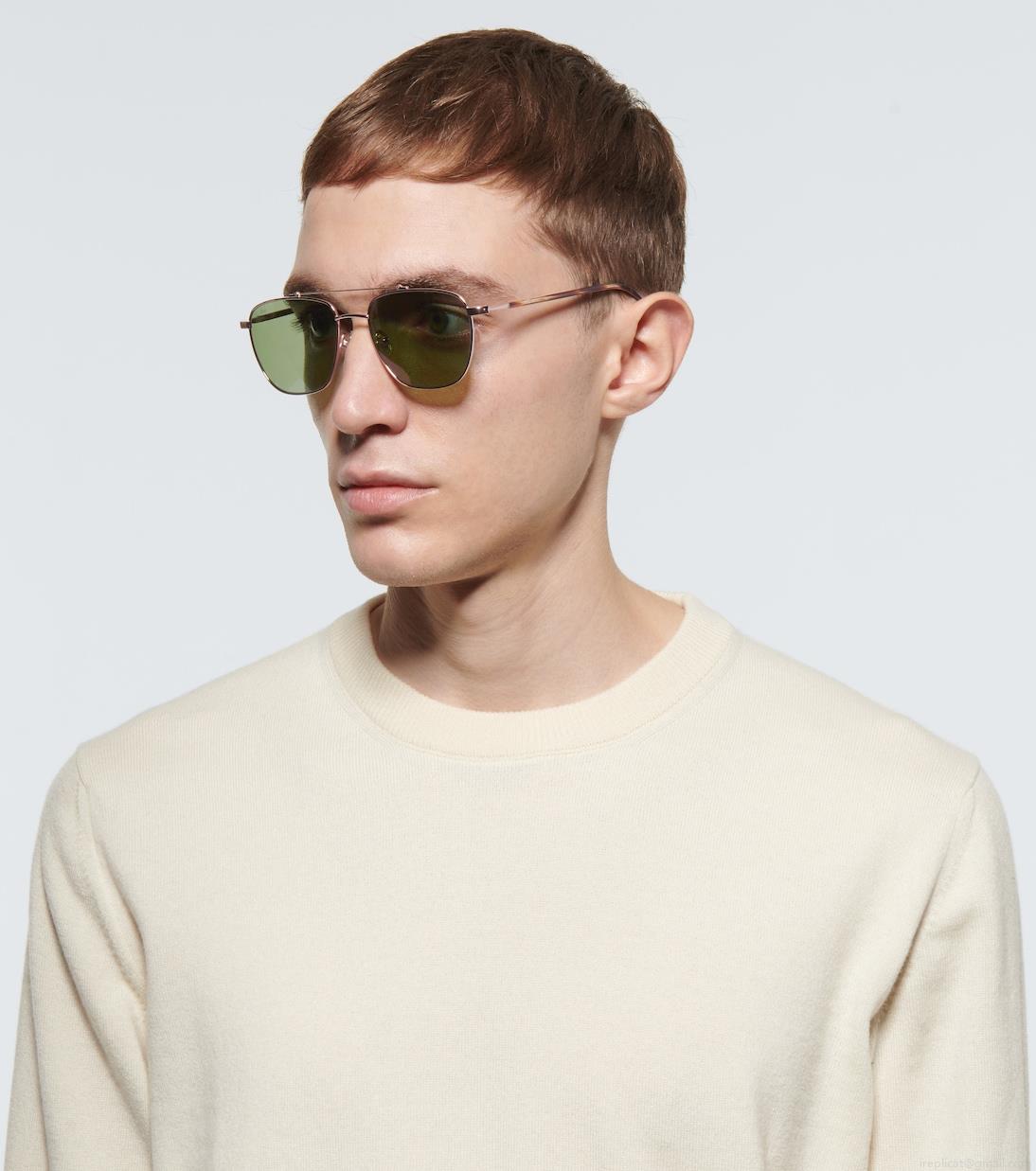 Loro PianaOpen aviator sunglasses