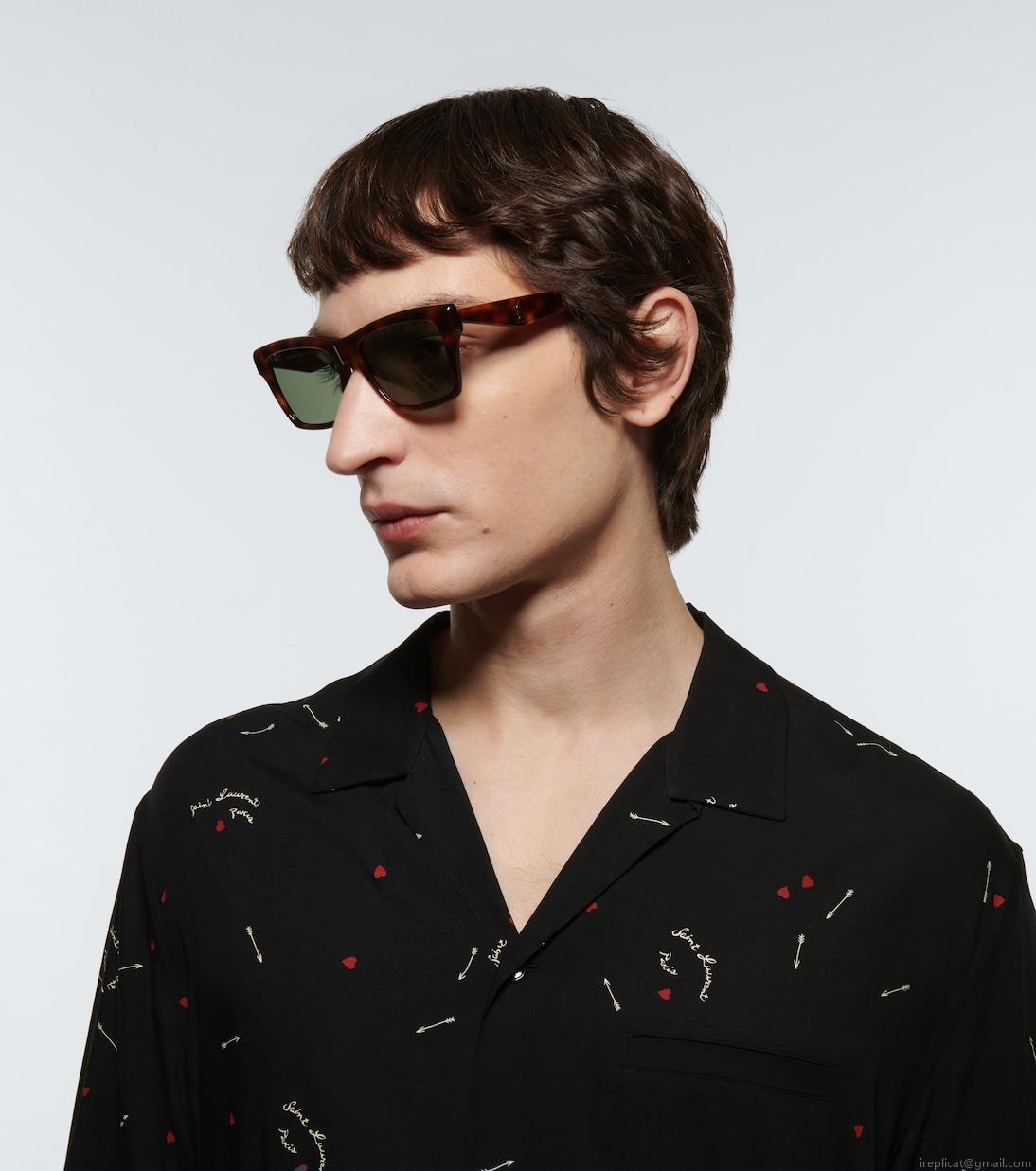 Saint LaurentRectangular acetate sunglasses