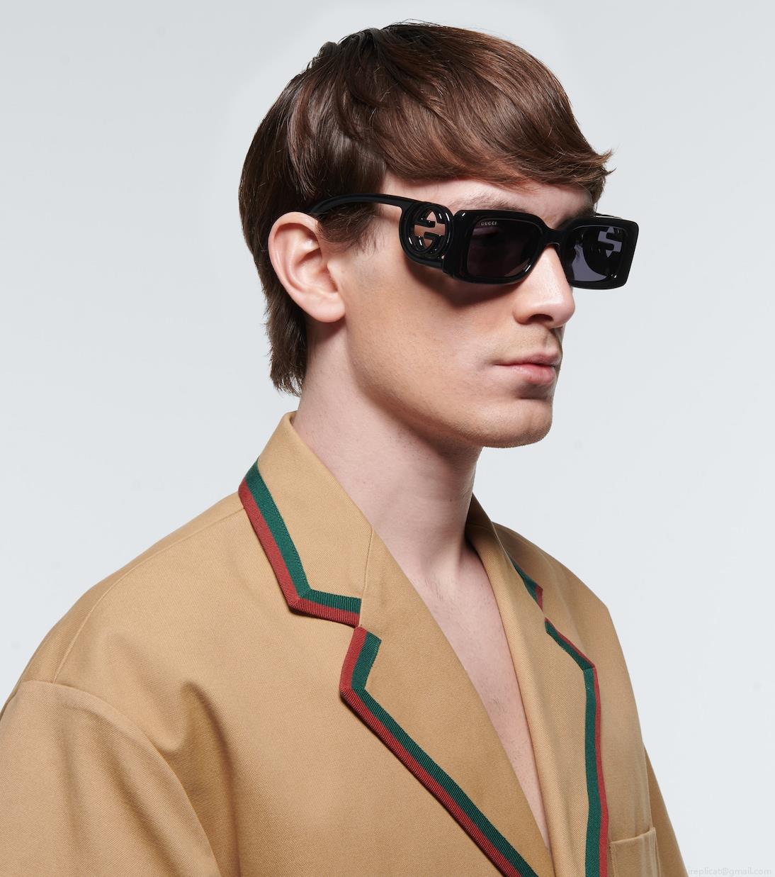 GucciLogo rectangular sunglasses