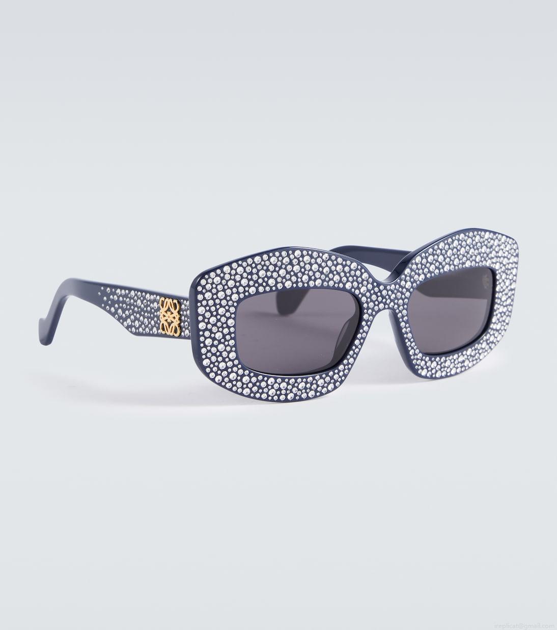 LoeweCrystal-embellished round sunglasses