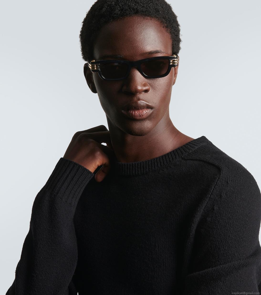 Bottega VenetaBolt rectangular sunglasses