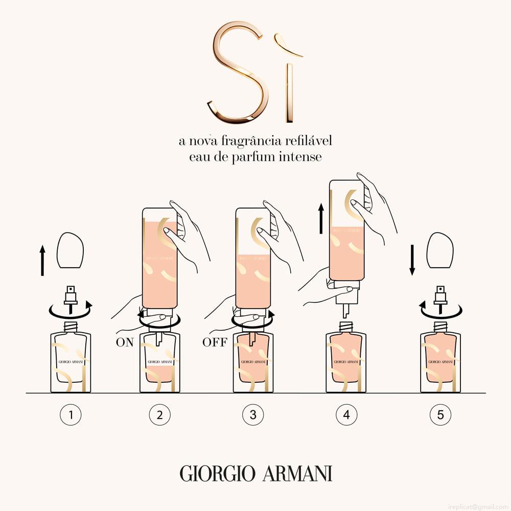 Perfume Giorgio Armani Sì Intense Eau de Parfum Feminino Refil 100 ml