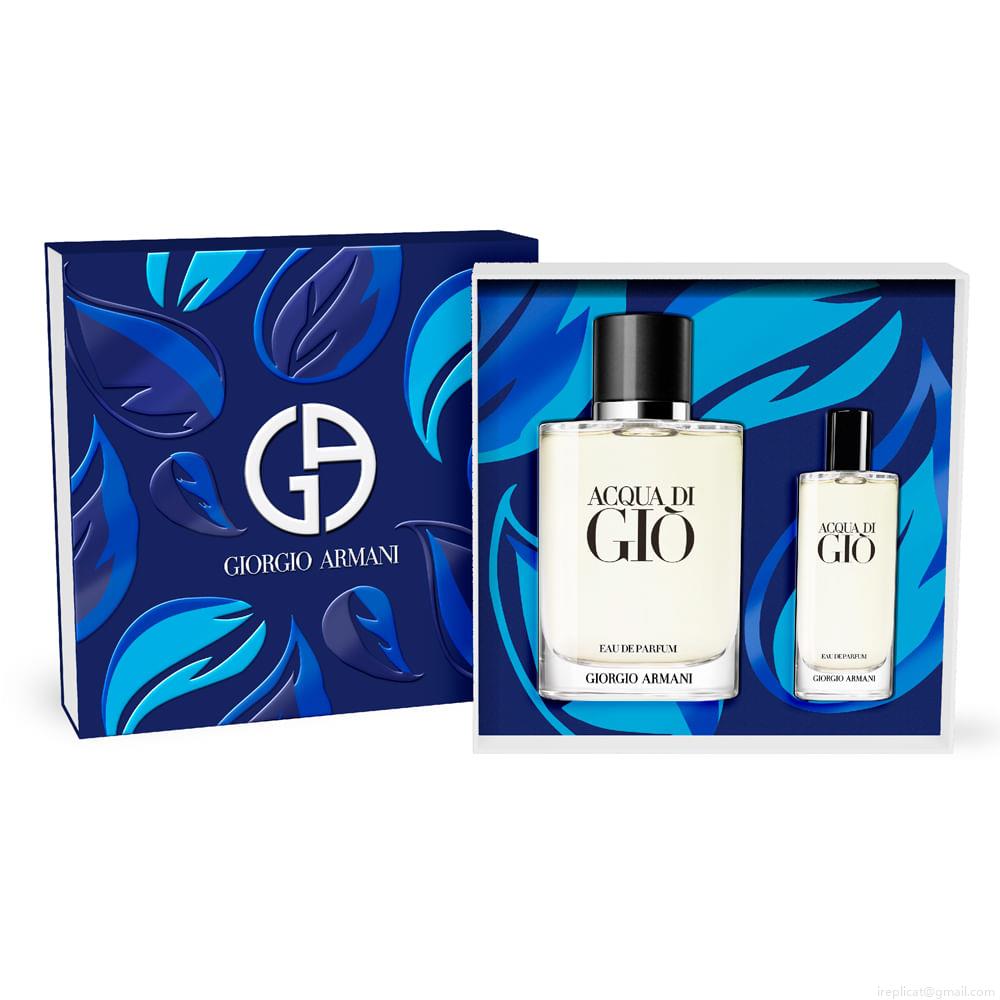 Kit Perfume Giorgio Armani Acqua Di Gio Pour Homme Eau de Parfum Masculino100 ml + Miniatura 15 ml