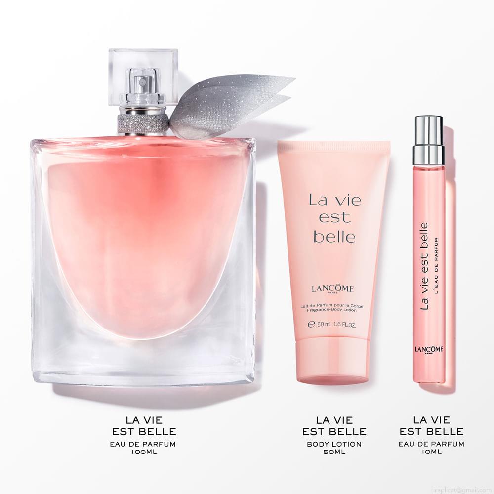 Kit Perfume Lancôme La Vi Est Belle Eau de Parfum Feminino 100 ml + Miniatura 10 ml + Loção 50 ml