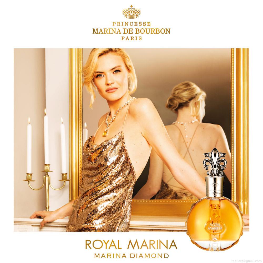 Kit Perfume Marina De Bourbon Royal Diamond Eau de Parfum Feminino 100 ml + Miniatura 30 ml